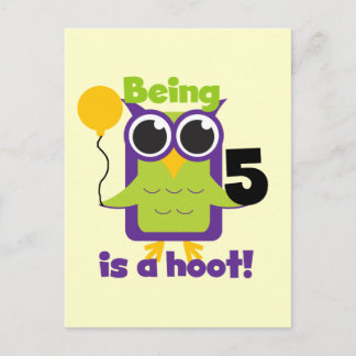 Postal Lechuza Hoot Camisetas y Regalos de cumpleaños