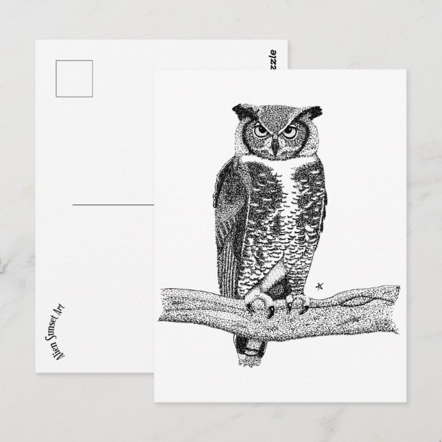 Postal Lechuza Horneada (Anverso / Reverso)
