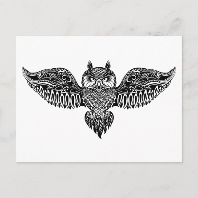 Postal Lechuza inspirada (Anverso)