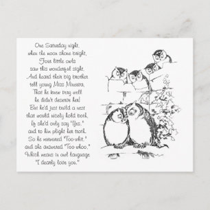 Postal Lechuza leñadora tiene audiencia