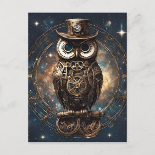Postal Lechuza Steampunk