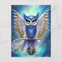 Lechuza Steampunk Azul