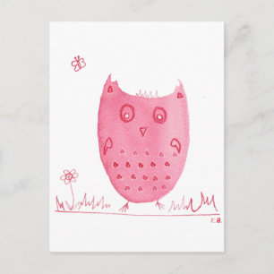 Postal Lechuza Tinta Rosa, Leche La Lechuza Tinta, Lechuz