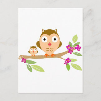 Postal Lechuzas felices