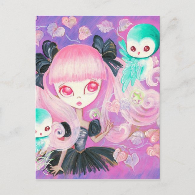 Postal Lechuzas mágicas (Anverso)