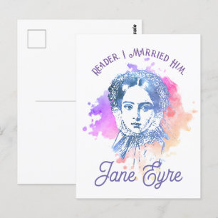 Postal Lector De Cute Me Casé Con Él Retrato Jane Eyre