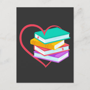Postal Lector de lectura de libros de amor de libro