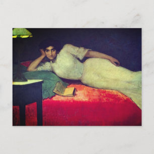 Postal Lectura de Julio Romero de Torres (1900)