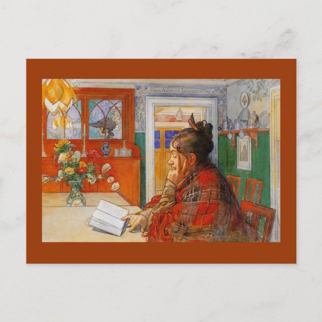 Postal Lectura de Karin en la noche (Anverso)