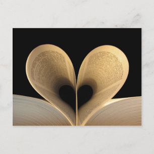 Postal Lectura de libros de amor