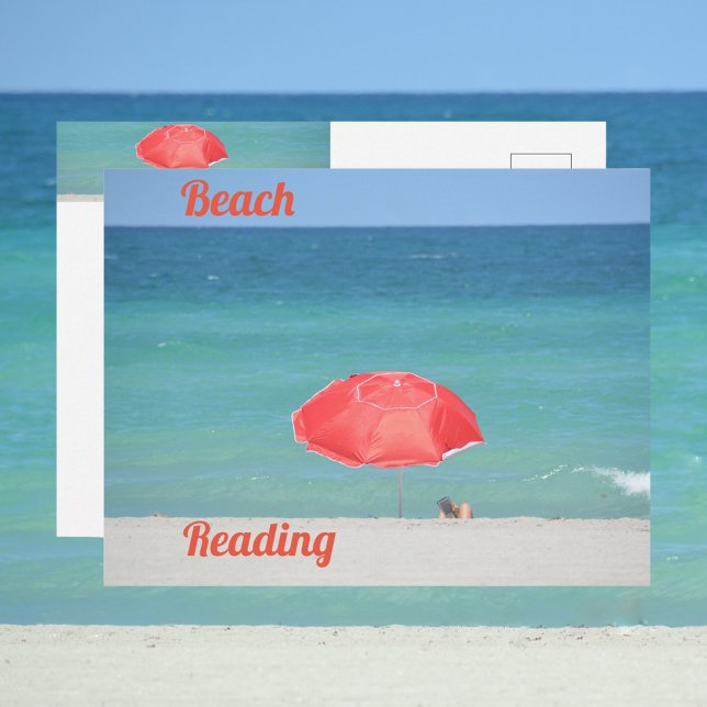 Postal Lectura de playa Fotografía de viaje (Subido por el creador)