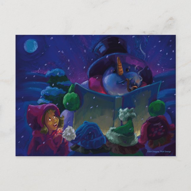 Postal Lectura en invierno (Anverso)