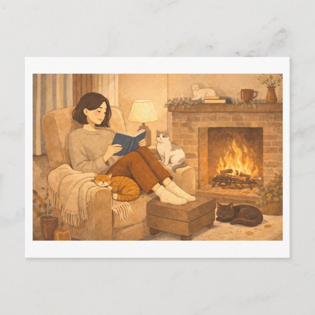 Postal Lectura estacional: Invierno (Anverso)