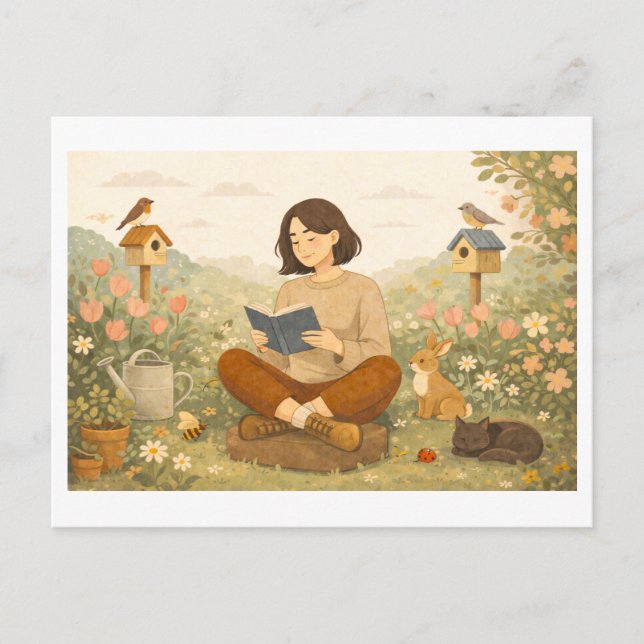 Postal Lectura estacional: Primavera (Anverso)