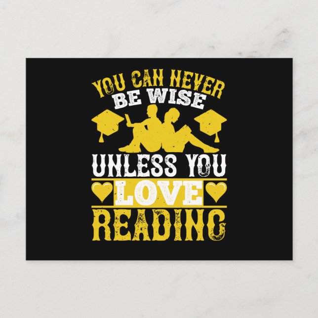 Postal Lectura: no puedes ser sabio sin libros (Anverso)