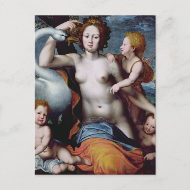 Postal Leda y el cisne (Anverso)