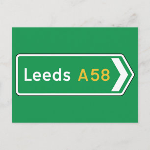 Postal Leeds, Rótulo de carreteras del Reino Unido