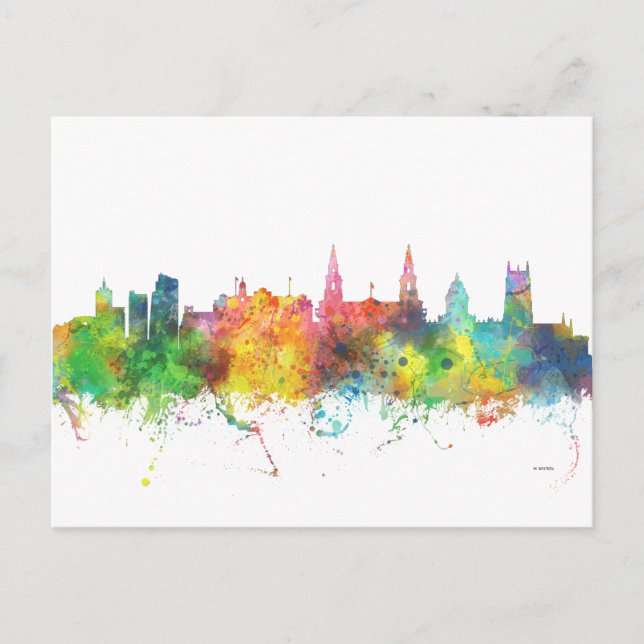 POSTAL LEEDS, SKYLINE DEL REINO UNIDO (Anverso)