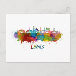 Postal Leeds V2  skyline in watercolor