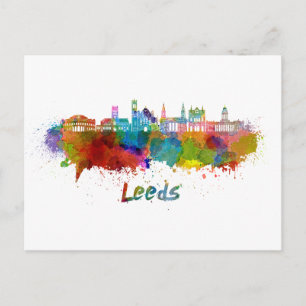 Postal Leeds V2  skyline in watercolor