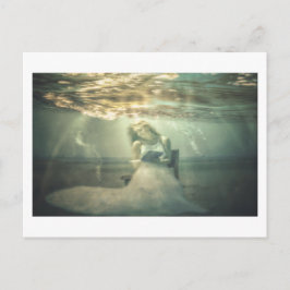 Postal Leer bajo el mar bello arte de fantasía original