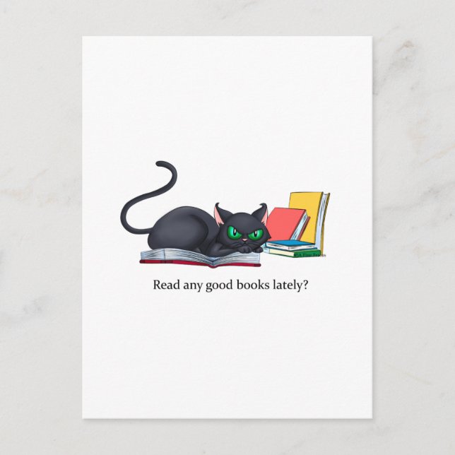 Postal ¿Leer buenos libros últimamente? (Anverso)