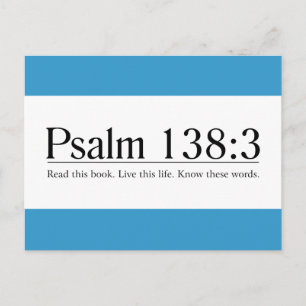 Postal Leer el salmo de la Biblia 138:3