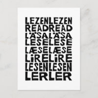 Leer en 8 idiomas Lino Print