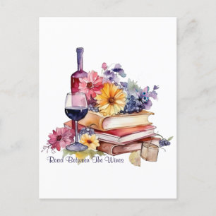 Postal Leer entre los vinos