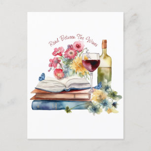 Postal Leer entre los vinos