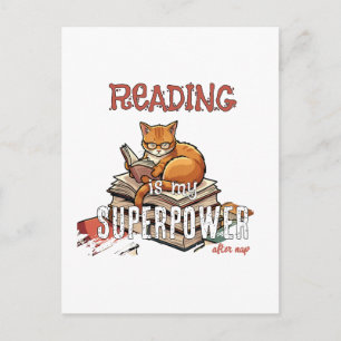 Postal Leer es mi superpoder Regalo para amantes de los g