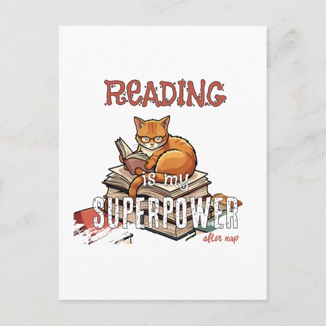 Postal Leer es mi superpoder Regalo para amantes de los g (Anverso)