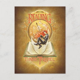 Postal Leer es viajar en el tiempo