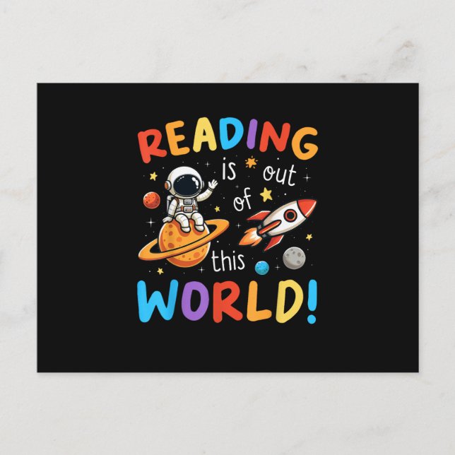 Postal Leer está fuera de este espacio mundial (Anverso)