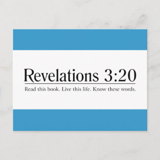 Postal Leer las revelaciones de la Biblia 3:20