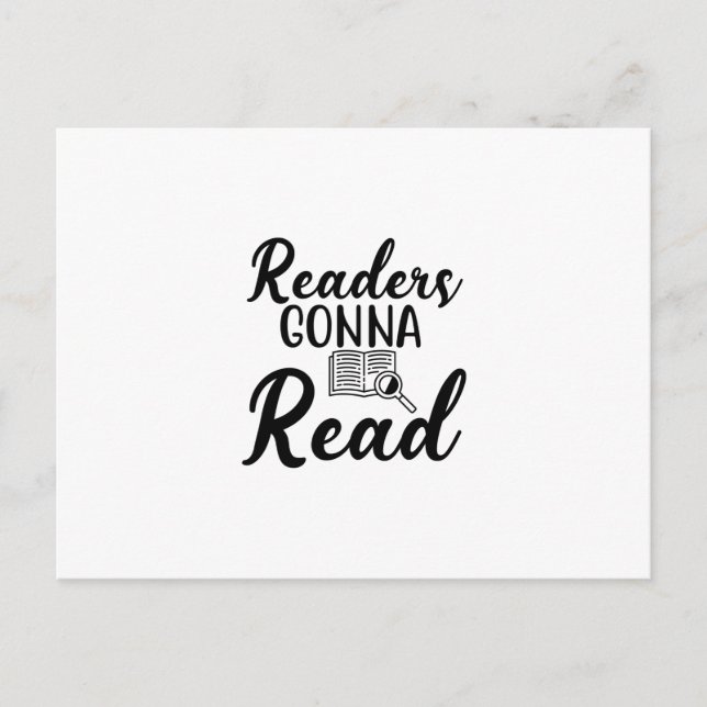 Postal Leer lectores de arte va a leer (Anverso)