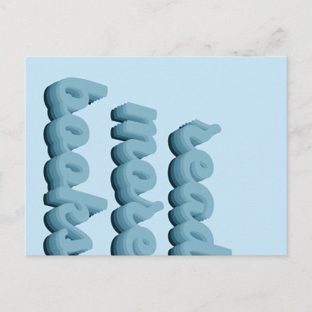 Postal Leer más libros en azul (Anverso)