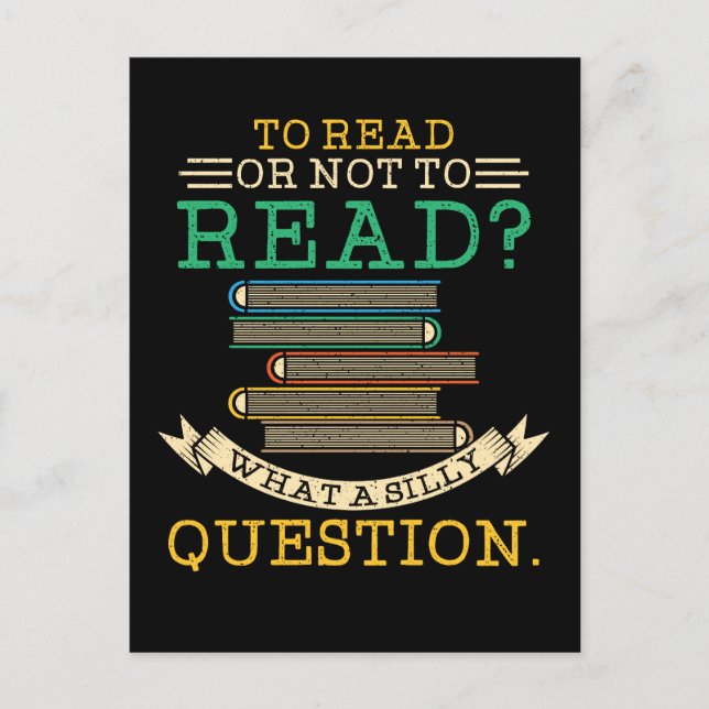 Postal Leer profesor - Leer o no leer (Anverso)