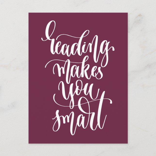 Postal Leer te hace más inteligente (Anverso)