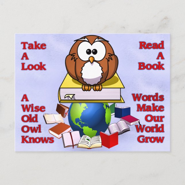 Postal Leer un libro (Anverso)