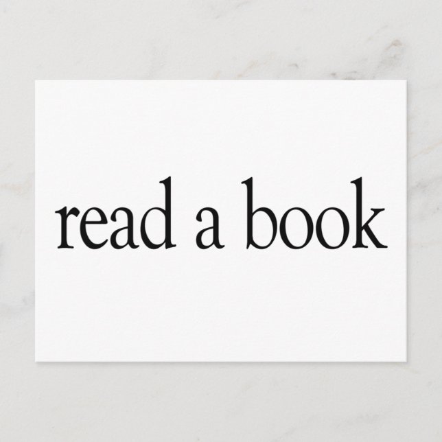 Postal Leer un libro (Anverso)