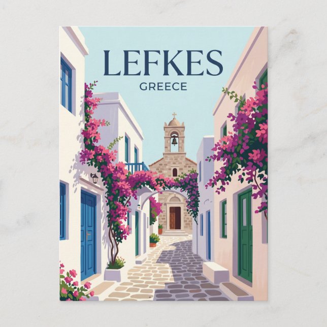 Postal Lefkes Grecia (Anverso)