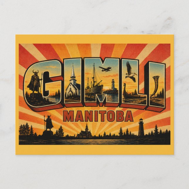 Postal Legado islandés de Gimli Manitoba (Anverso)