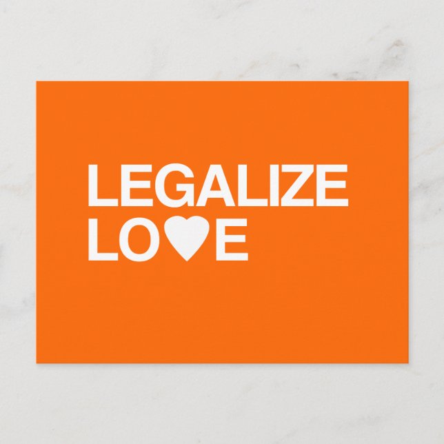 POSTAL LEGALIZAR EL AMOR (Anverso)