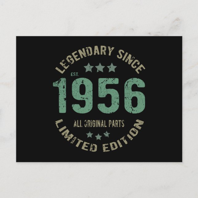 Postal Legend de cumpleaños 65 años (Anverso)