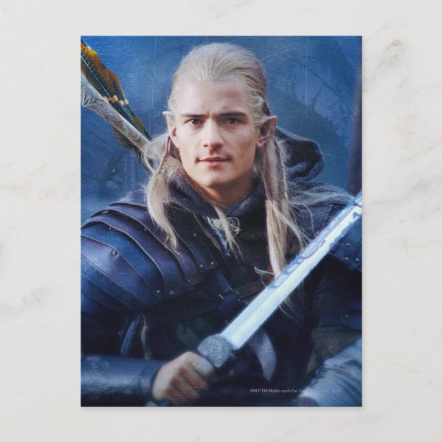 Postal LEGOLAS GREENLEAF™ en azul (Anverso)