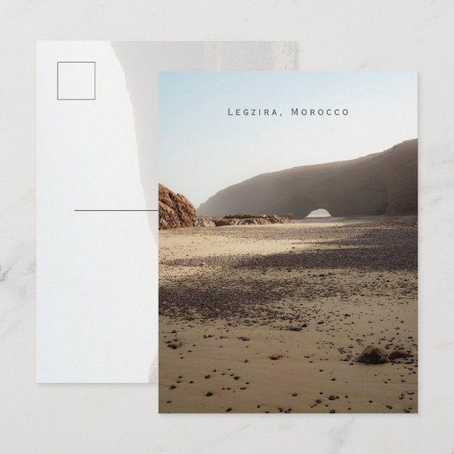 Postal Legzira Costa de Marruecos (Anverso / Reverso)