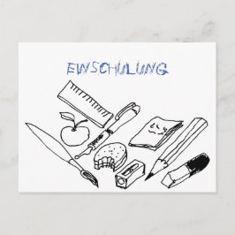 Postal Lehrmittel auf Einladung zur Einschulung