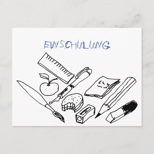 Postal Lehrmittel auf Einladung zur Einschulung (Anverso)