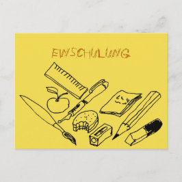 Postal Lehrmittel auf Einladung zur Einschulung